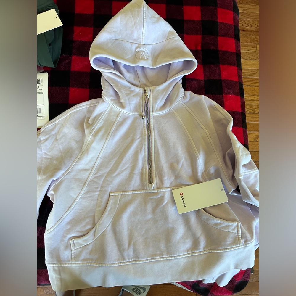 LULULEMON NWT Scuba Oversized Half Zip HoodieDYE Color Mineral Dye Purple Cosmos - Picture 6 of 6